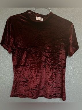 Escapades CRASHED VELVET TOP made in USA